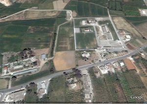 Das Gefängnis Agia bei Google Earth (2008)